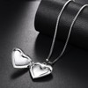 Oidea Locket Necklace for Women: Silver Dog Cat Paw Prints
