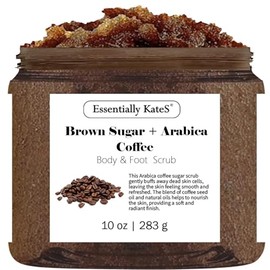 Essentially KateS Exfoliante Corporal Y Para Pies Con Azúcar Morena Y Café Arábico 10 Oz                                                              