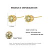 Bellitia Jewelry 925 Sterling Silver Gold-Plated Crown Stud Earrings with