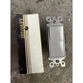Leviton Decora 15A-120/277V, Rocker Switch AC/CA Single-pole, Gray (5601-2GS)