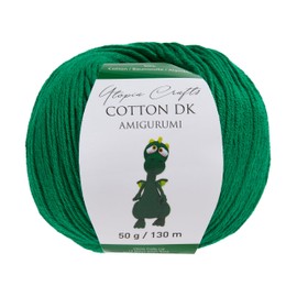 Utopia Crafts Amigurumi Cotton DK Yarn for Crochet and Knitting 50% Cotton, 50% Acrylic Blended, 50g (1, Dark Green)