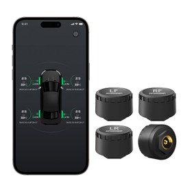 Easesuper RV Tire Pressure Monitoring System, Wireless TPMS with Bluetooth Connectivity, Real-Time Tire Pressure Sensors, Easy Installation, Compatible with iOS and Android