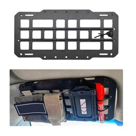 MUQIDA Car Rigid MOLLE Panel, Auto Sun Visor Organizer EDC Pouch Tool Gadget Holder, Tactical Gear Truck Equipment Modular Storage Mount Panels for Vehicles, Interior Car Accessories