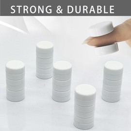 ZDZBLX Fridge Magnets, 40 Pack Strong Refrigerator Magnets, Small Round Whiteboard Magnets, Heavy Duty Cute Mini Magnet for Fridge, Locker, Classroom, School, Office, Crafts & DIY, White Circle Magnet