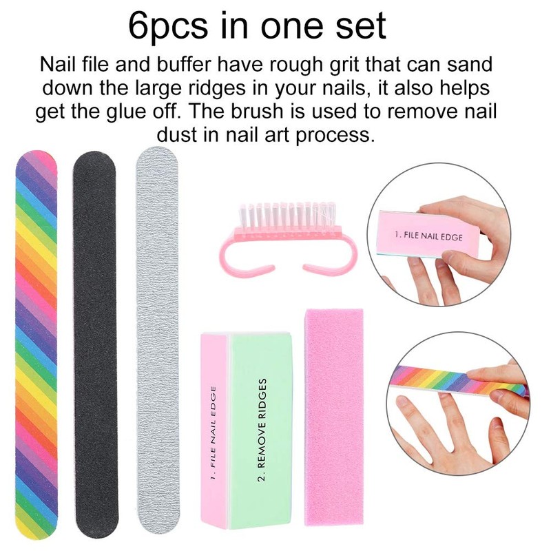 Kit de Limas de Uñas Profesional, Herramienta de Manicura Limas