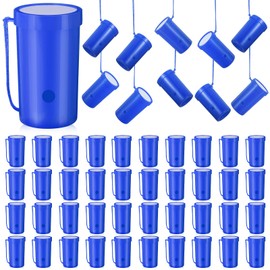 Jenaai 50 Pcs Mini Air Horn 3 Inch Noisemakers for Sporting Events Fun Stadium Loud Noise Maker Blow Horn Noise Whistle with Lanyard for Birthday Party Graduation Celebrations Goodie Bag (Blue)