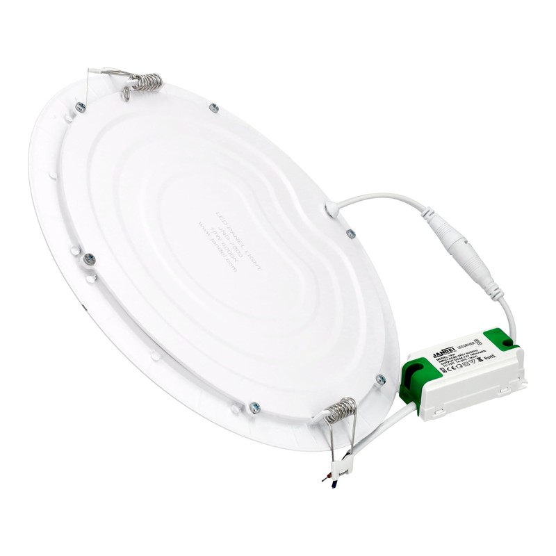 JANDEI - Downlight LED 18W Round 3000K/4200K/6000K Flat White Frosted