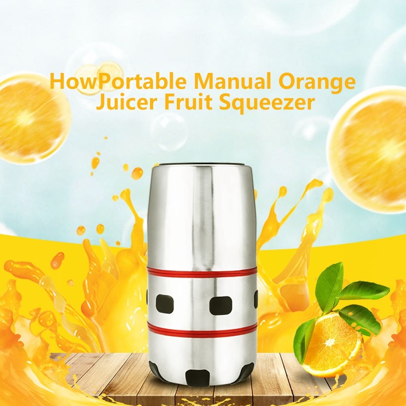 Portable Small Stainless Steel Orange Juicer Manual Fruit Squeezer Juice