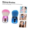 Minkissy 2sets Blusher Brush Foundation Brush Set Synthetic Fiber Short