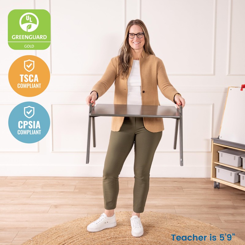 ECR4Kids Table2Go, Lap Desk, Grey Wash