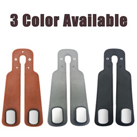 DEIHAALEN 2 Pack Headrest Hooks, Car Seat Back Hooks for Car, Car Seat Back Double Hook Leather, Purses Hooks for Car (Black)