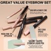 Microblading Eyebrow Pencils for Women, Angled Square Tip Liquid Eyebrow