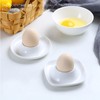 Jidyllic Soft Boiled Egg Holder Set,4 Pcs Egg Cups White
