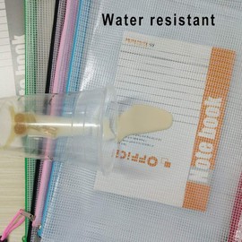 24PCS Plastic Wallets - A4 Plastic Folders Zip Wallet Ziplock Bags Zip Folder Zipper Bag (8 Colours)