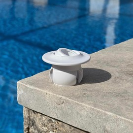 Streamline Easy-Press Pool Return Fitting – Tool-Free, No Glue or Threads – Fits 1-1/2” Pipes – Durable PVC – Square/Round Face – Available in White, Blue, Black, or Gray (Round - White)