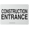 Brady 126843 Construction Site Sign, Legend "Construction Entrance", 10" Height,