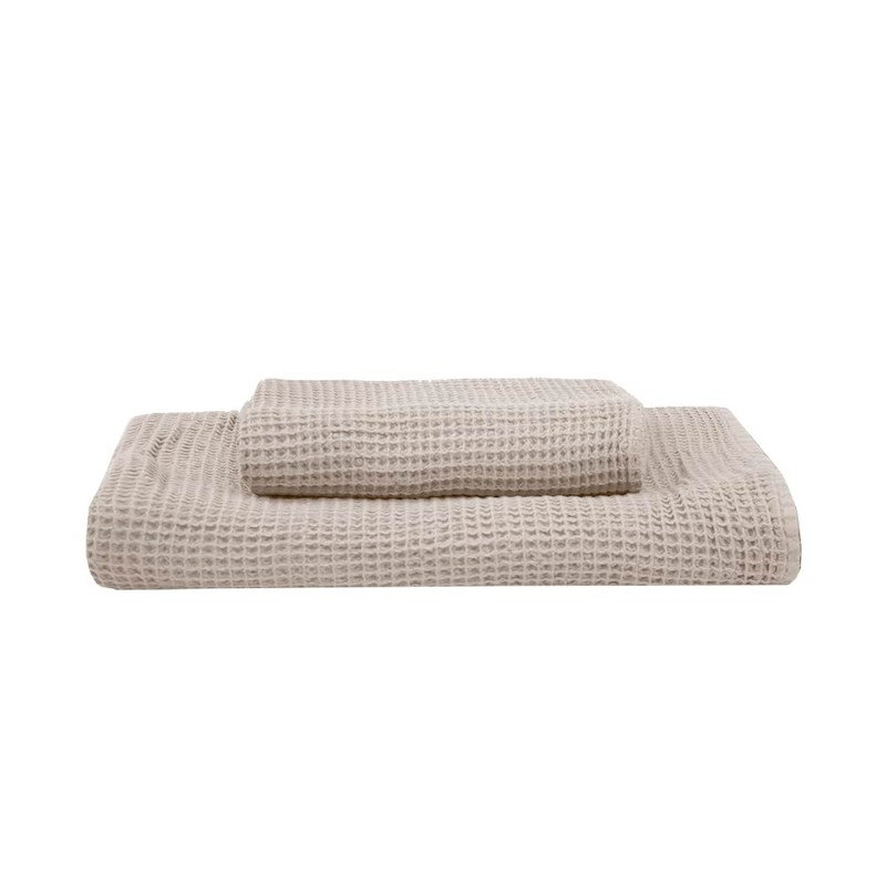 Bambury Waffle Bath Towel 80x160cm Beige