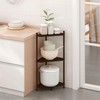 Wisuce Corner Shelf Stand - 3 Tier Bamboo Small Corner