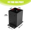 XZWMY 4x4 Post Base 6 Pcs, Post Brackets (Inner Size
