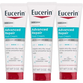 Eucerin Intensive Repair, Extra-Enriched Foot Creme, 3 Oz (Pack of 3)