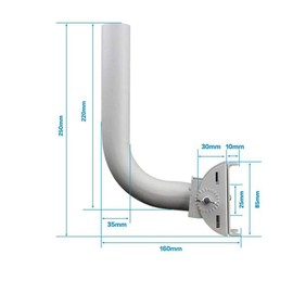 Ulyris Wall Mount CCTV Security Camera Housing Hardware White - Mounting Hardware Pole Cylinder Prismatic Outdoor Mount Base Arm CCTV Camera Mounting Bracket