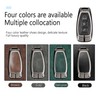 ontto Metal Leather Car Key fob Cover fit for Ford