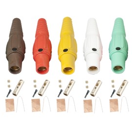 Marinco CLS40 Cam-Lock Wire Set 2/0-4/0 Female 277/480V Camlok Connector Bundle New (CLS40-MB 5 Wire Set) Brown, Orange, Yellow, White, Green