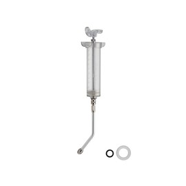 50ML Syringe with Drench Nozzle, Adjustable Dosage Detachable Drench Livestock Syringe Birds Feeding Syringe Gun for Cats Dogs Kitten Puppy Bunny Small Animals Newborn Pet Feeder Nursing Supplies