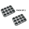 CRAVIING Pack of 2 Muffin Tray 12 Cup Muffin Pan,