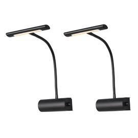 Set of 2 Dimmable Picture Lights with Flexible Arm Matte Black Width 18 cm