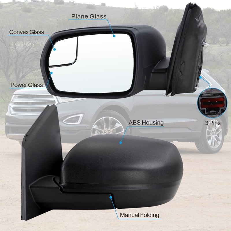 Lqito Left Driver Side Mirror Compatible With 2015 2016 2017