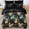 Menghomeus Black Comforter Set Queen 7 Piece Bed in a