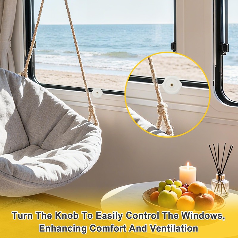 ACOSIY 6 Pack RV Window Knob Replacement for Vent, 2.25"