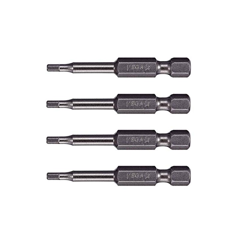 VEGA 3mm Hex Bits. Professional Grade ¼ Inch Hex Quick