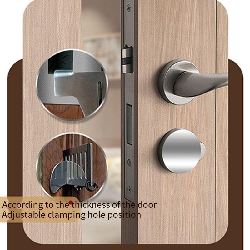 Ximimark 2pc Portable Door Lock - Punch-Free Security Latch for