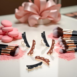 6Pcs Black and Brown Double Layers Twist Band French Braider Hair Tool,Fashion Twist Plait Clip Front Hair Clips Hairpin Headband Beauty Tool, Hair Braider,Headband with Clips ﻿