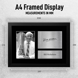 HWC Trading Bill Nicholson Tottenham Hotspur Gifts Printed Signed Autograph Picture for Football Fans and Supporters - A4 Framed