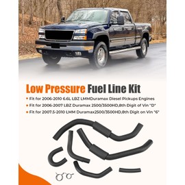 Low Pressure Fuel Line Kit Fit for LBZ LMM Duramax 2500/3500HD/LMMDuramax 6.6L Replace 12625281, 12625284, 97321375, 12625278, 12625277, 94013125