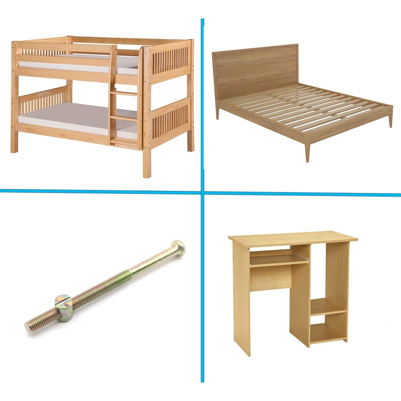 binifiMux M8 Bunk Bed Bolts, M8 Barrel Nuts for Bed,