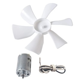 CPVNQMDG 6" RV Vent Fan Blade Replacement White RV Vent Fan Blade with 12V D-Shaft RV Vent Motor for RV Roof Bathroom, for Heng's, Elixir, Ventline, Jensen RV for RV Roof Celling Bathroom