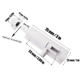 2 Pack 3 Inch Barrel Bolt Lock, Heavy Duty Slide Latch Lock, Security Sliding Latch Lock, Door Latch Lock Slide Bolt, White