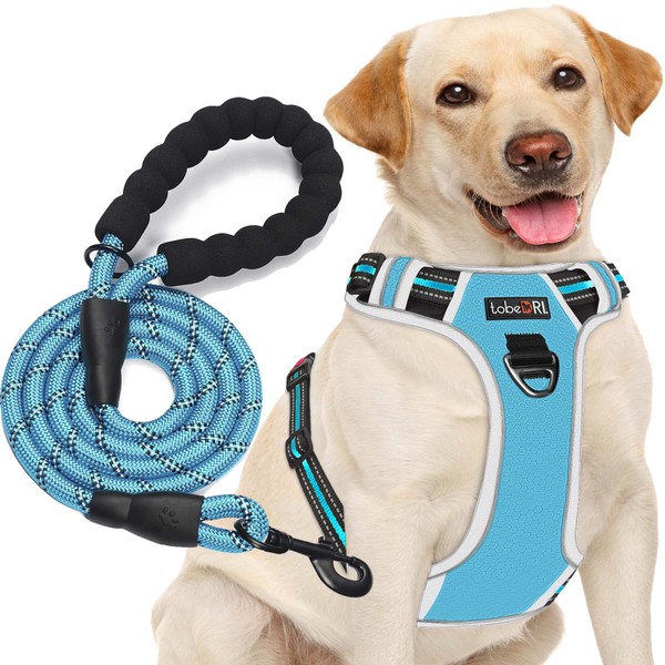 tobeDRI No Pull Dog Harness Adjustable Reflective Oxford Easy Control