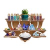Chakral Wooden Lotus Flower Shelf for Crystals - Floating Crystal