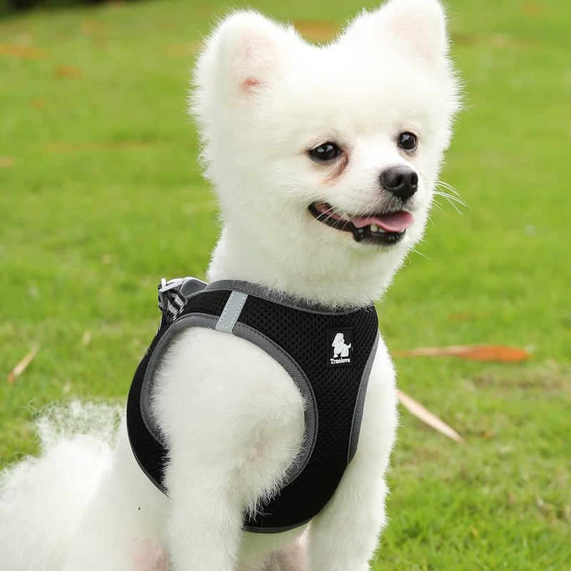 TRUE LOVE Dog Harness Soft Air Mesh Adjustable Reflective Pet