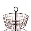 BirdRock Home 3 Tier Wire Fruit Basket Bowl - Round