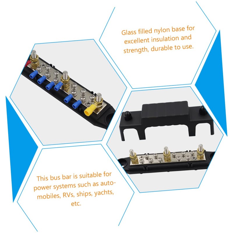 KONTONTY 1Set Terminal Bus Bar Distribution Block for Rv Car