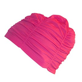 Dolcevita Fuchsia Pool Cap | Swim Cap for Women | Fabric Swimming Cap | Long Hair Swim Cap | Great Comfort and Elegance | Made in Italy