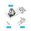 PATIKIL Keyed Hasp Locks, 2 Pack 2.5 Inch Twist Knob
