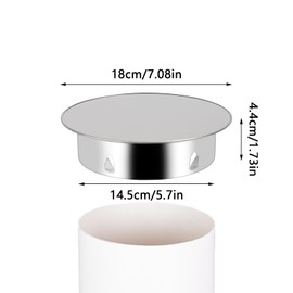 Delsen Schornsteinabdeckung, Kaminlochdeckel Ø150mm, Ofenlochdeckel für Rohre, Edelstahl Ofenrohr Abdeckung, Feuerfester Edelstahl Kaminrohr Abdeckung, Kaminlochdeckel aus Edelstahl
