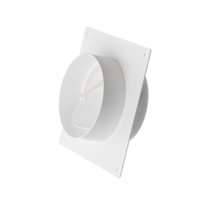 100mm / 4 Inch Duct Connector with Flange and Backdraft